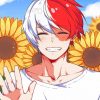 Todoroki In Sunflower Field paint by numbers