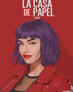 Tokyo La Casa De Papel Illustration paint by numbers