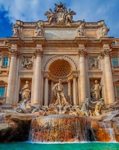 Trevi Fountain Italy paint by numbers