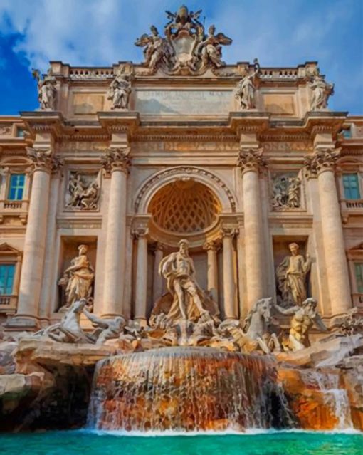 Trevi Fountain Italy paint by numbers