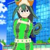 Tsuyu My Hero Academia paint by numbers