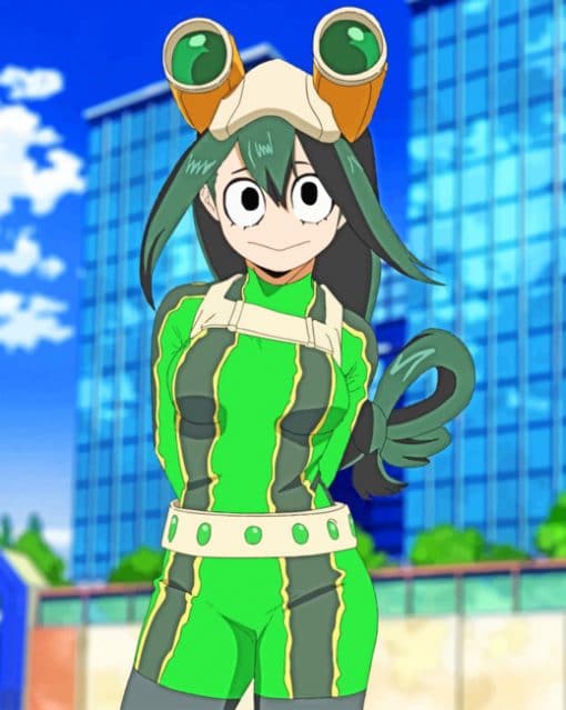 Tsuyu My Hero Academia paint by numbers