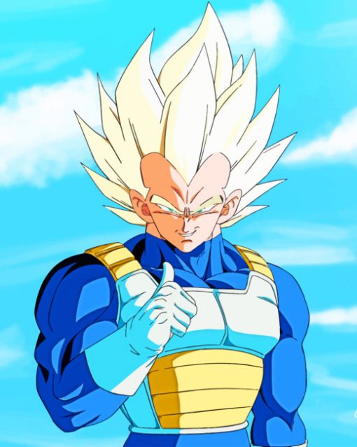 Vegeta Dragon Ball paint by numbers