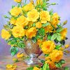 Yellow Roses In Vase paint by numbers