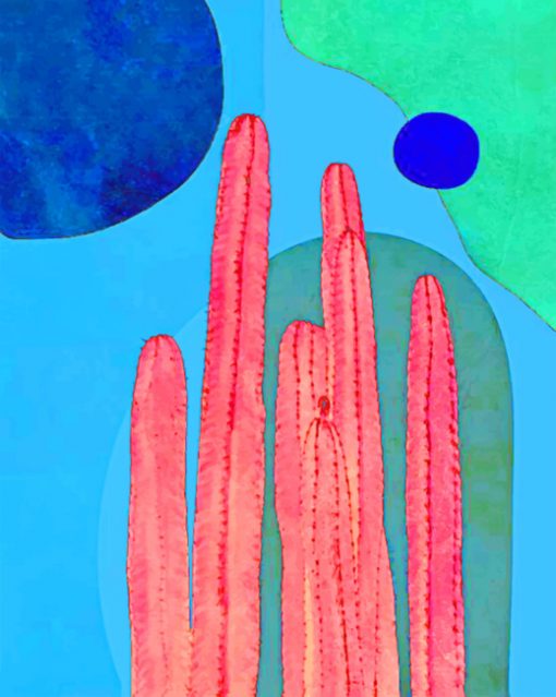 Cactus Abstract paint by numbers