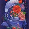 Astronaut With Flowers paint by numbers