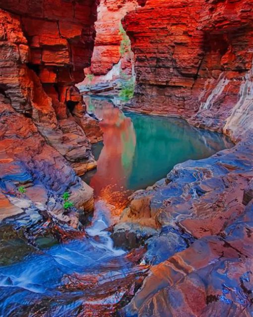 Australia Karijini National Park paint by numbers