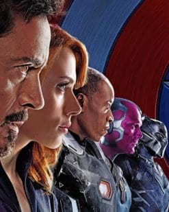 Avengers Team paint by numbers