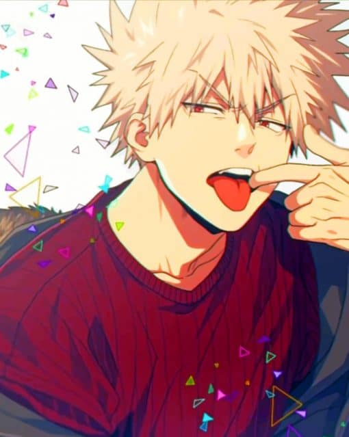 Bakugou My Hero Academia paint by numbers