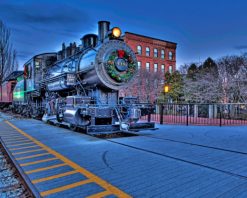 Beautiful Locomotive Train paint by number