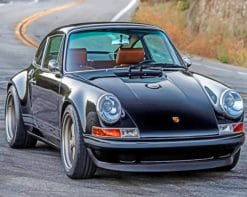 Black Porsche Singer paint by numbers