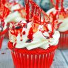 Bloody Halloween Cupcakes paint by numbers