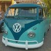 Blue Volkswagen Van paint by numbers