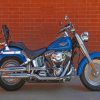 Blue Cruiser Motorcycle paint by numbers