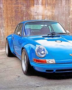 Blue Vintage Porsche paint by numbers