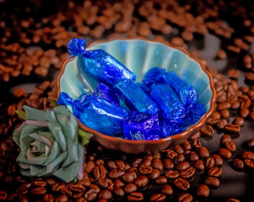 Candies And Coffee Beans paint by numbers