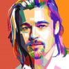 Brad Pitt Pop Art paint by numbers