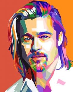 Brad Pitt Pop Art paint by numbers