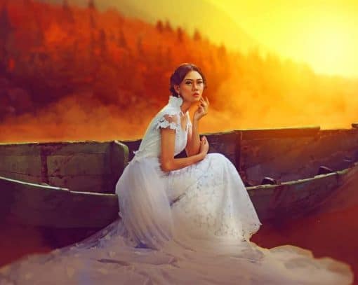 Bride On A Boat paint by number