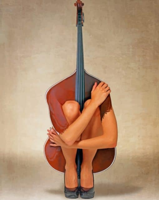 Cello Woman Art paint by numbers