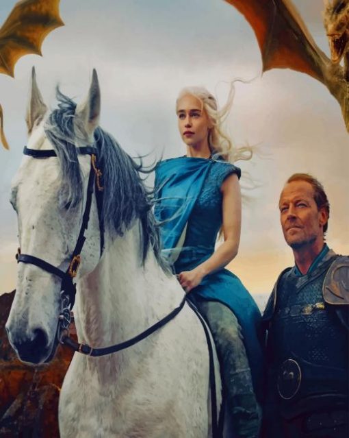 Daenerys Targaryen With Jorah Mormont paint by number