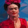 Frida Kahlo Low Poly paint by numbers