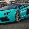 Green Lamborghini Huracan paint by numbers