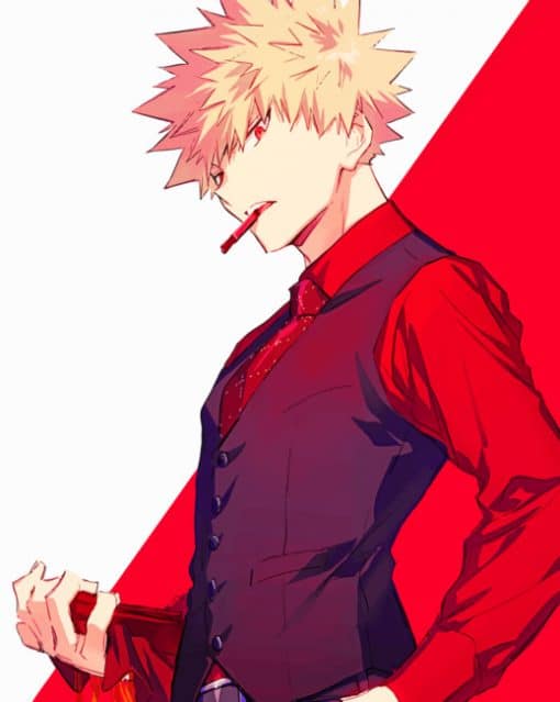 Katsuki Bakugo paint by numbers