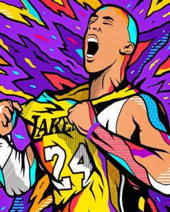 Kobe Bryant Pop Art paint by numbers