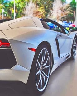 Lamborghini Aventador Matte Silver paint by numbers