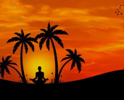 Meditation Yoga Silhouette paint by number