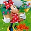 Minnie Mouse In The Garden paint by numbers