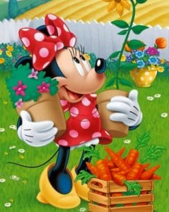 Minnie Mouse In The Garden paint by numbers