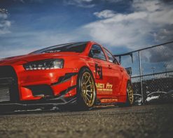 Mitsubishi Lancer Evolution paint by number