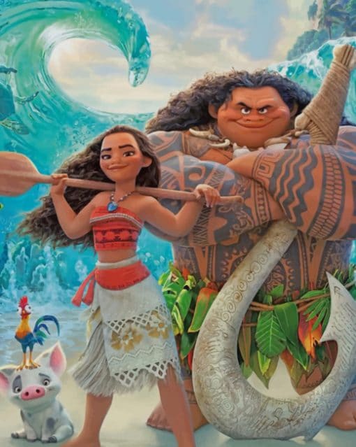 Moana Poster paint by numbers