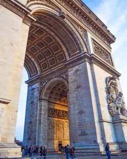 Paris Arc De Triomphe paint by numbers