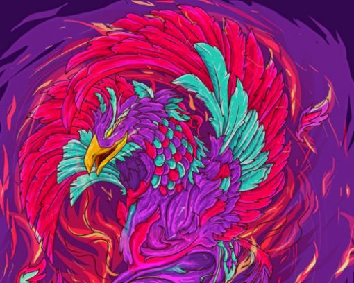 Phoenix Bird Art paint by number