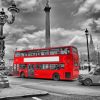 Red London Bus paint by number