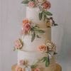 Rustic Floral Wedding Cake paint by numbers