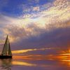 Sailing At Sunset paint by number