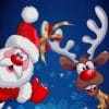 Santa Claus And Reindeer paint by numbers