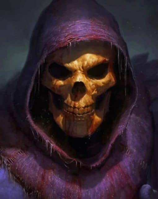 Supervillain Skeletor paint by number