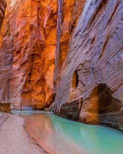 The Narrows Zion paint by numbers