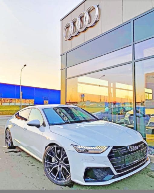 White Audi A7 paint by numbers