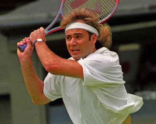 Andre Agassi paint by numbers