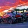 Black McLaren Senna paint by numbers