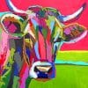 Colorful Cow paint by numbers