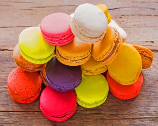 Colorful Macarons paint by numbers