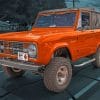 Orange Lifted Ford Bronco paint by numbers