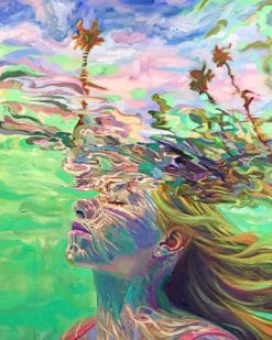 Girl Under Ocean paint by numbers